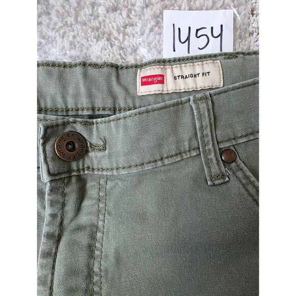 WRANGLER Olive Green Fade Casual Street Straight Fit Utility Jeans SZ 36x30 - Picture 11 of 11